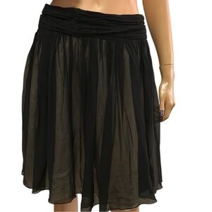 Banana Republic Silk Chiffon Pleated Skirt Sz 2